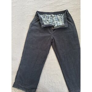Haband Ice House Pants Mens 40x 26 Blue Flannel Lined Elastic Waist Relaxed Fit